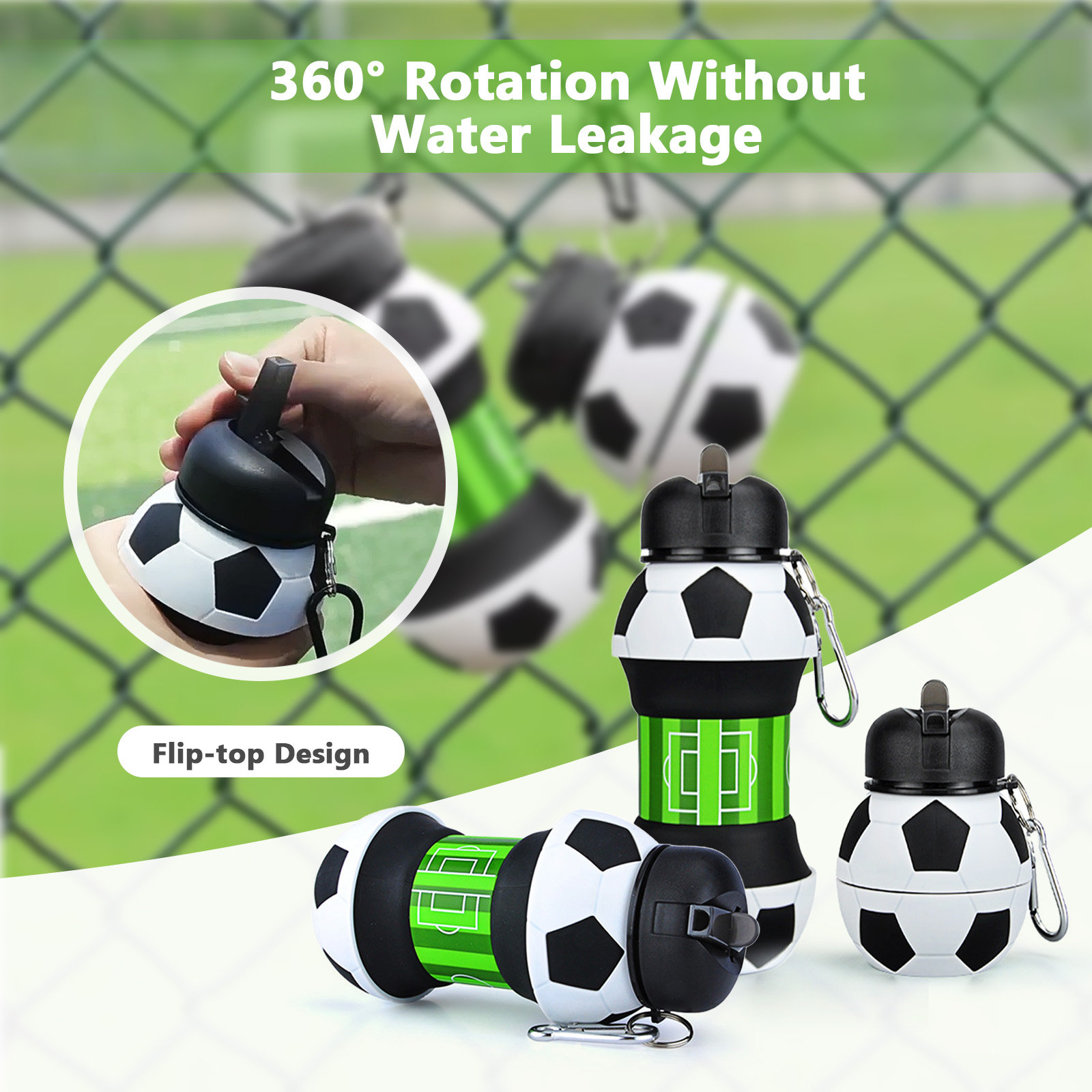 550ml Foldable Football Water  – Outdoor Kid Friendly Bewertung und Preis